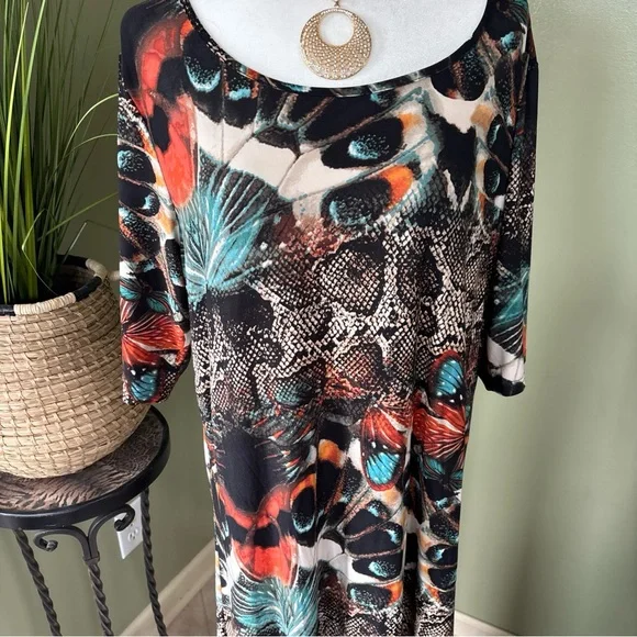 Attitudes by Renee Vibrant Patterned Maxi Dress - Picture 4 of 8